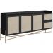 Aparador Balcao Buffet 183 Cm Pes Metal 28935 Oslo Nero Artesano
