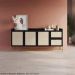 Aparador Balcao Buffet 183 Cm Pes Metal 28935 Oslo Nero Artesano