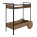 Aparador Bar Com Rodas Decorativas Steel Quadra 27853 Vermont Preto Fosco Artesano