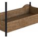 Aparador Bar Com Rodas Decorativas Steel Quadra 27853 Vermont Preto Fosco Artesano