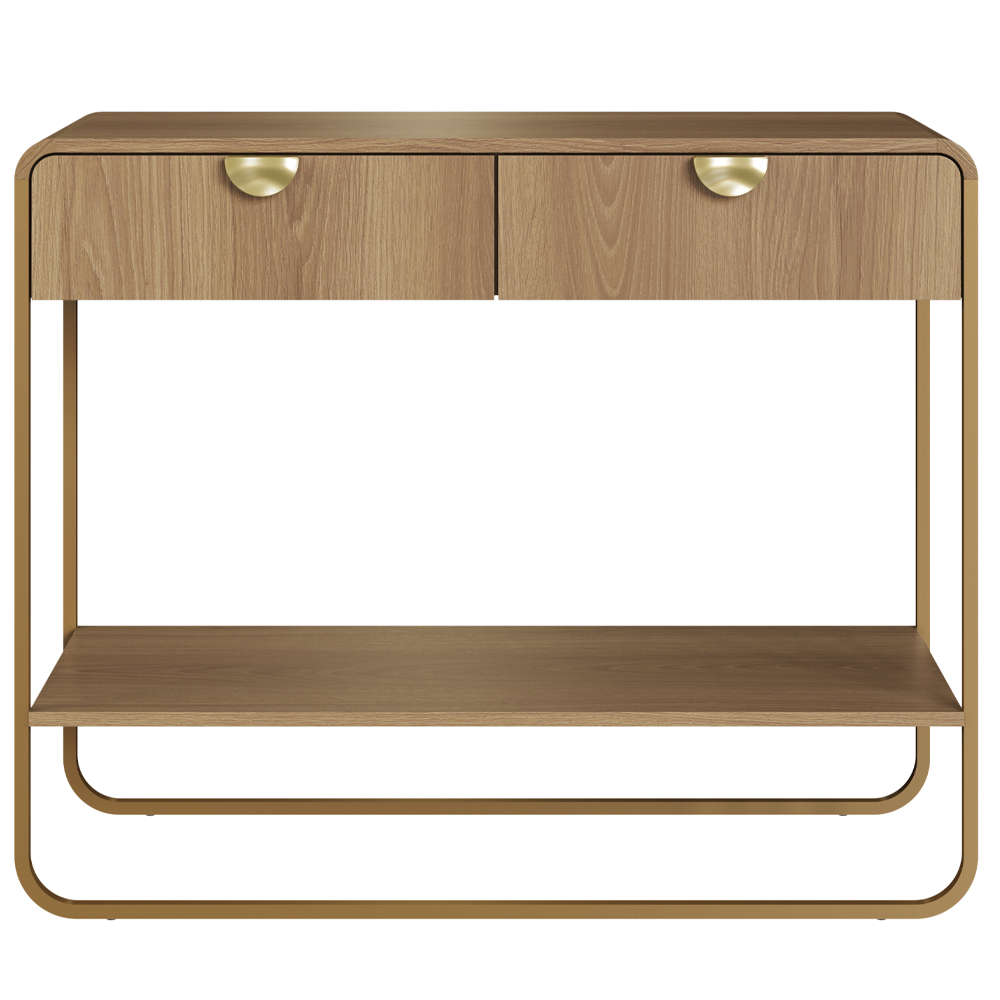 Aparador Organico 2 Gavetas 100 cm 28066 Hanover Dourado Artesano