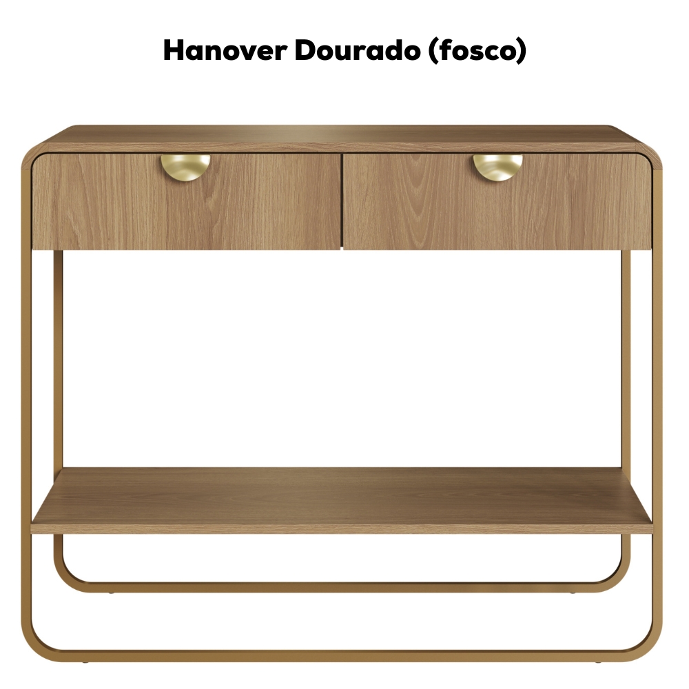 Aparador Organico 2 Gavetas 100 cm 28066 Hanover Dourado Artesano