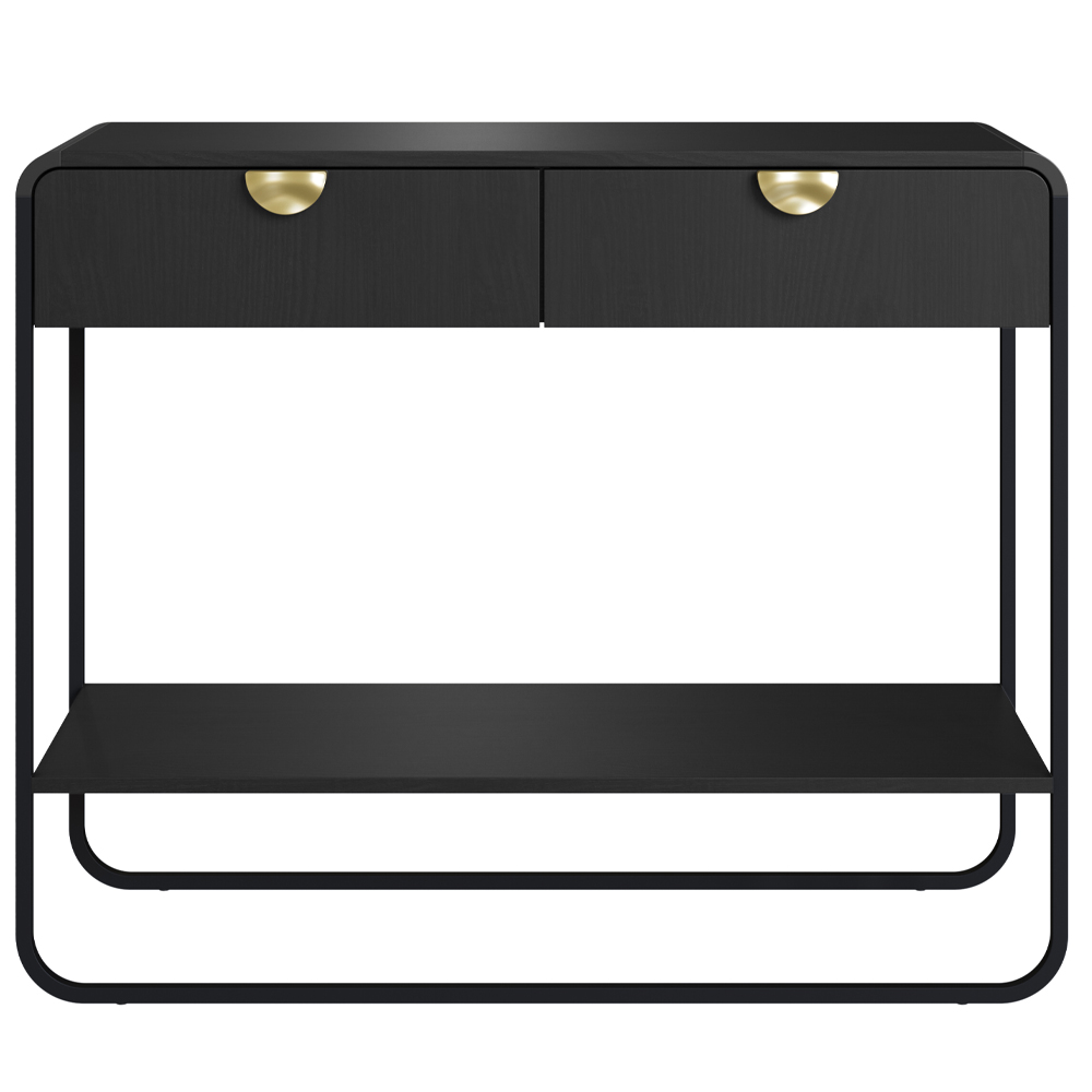 Aparador Organico 2 Gavetas 100 cm 28066 Nero Preto Artesano