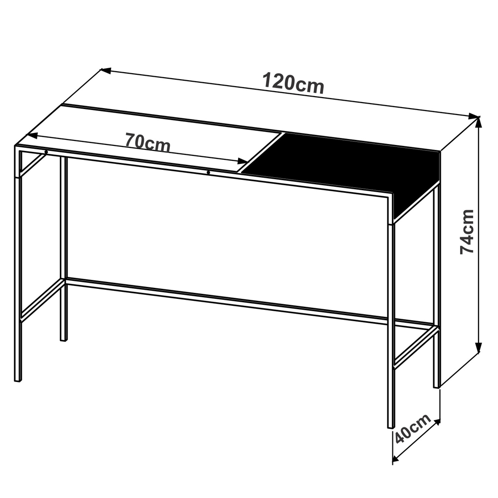 Aparador Para Sala 120cm Est Aço York Hanover Artesano