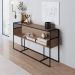 Aparador York Com Nicho 160cm Estrutura Preto Fosco - Hanover