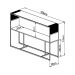 Aparador York Com Nicho 160cm Estrutura Preto Fosco - Hanover