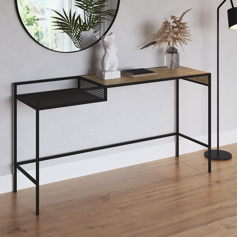Aparador York Dinâmico 140cm Estrutura Preto Fosco - Hanover