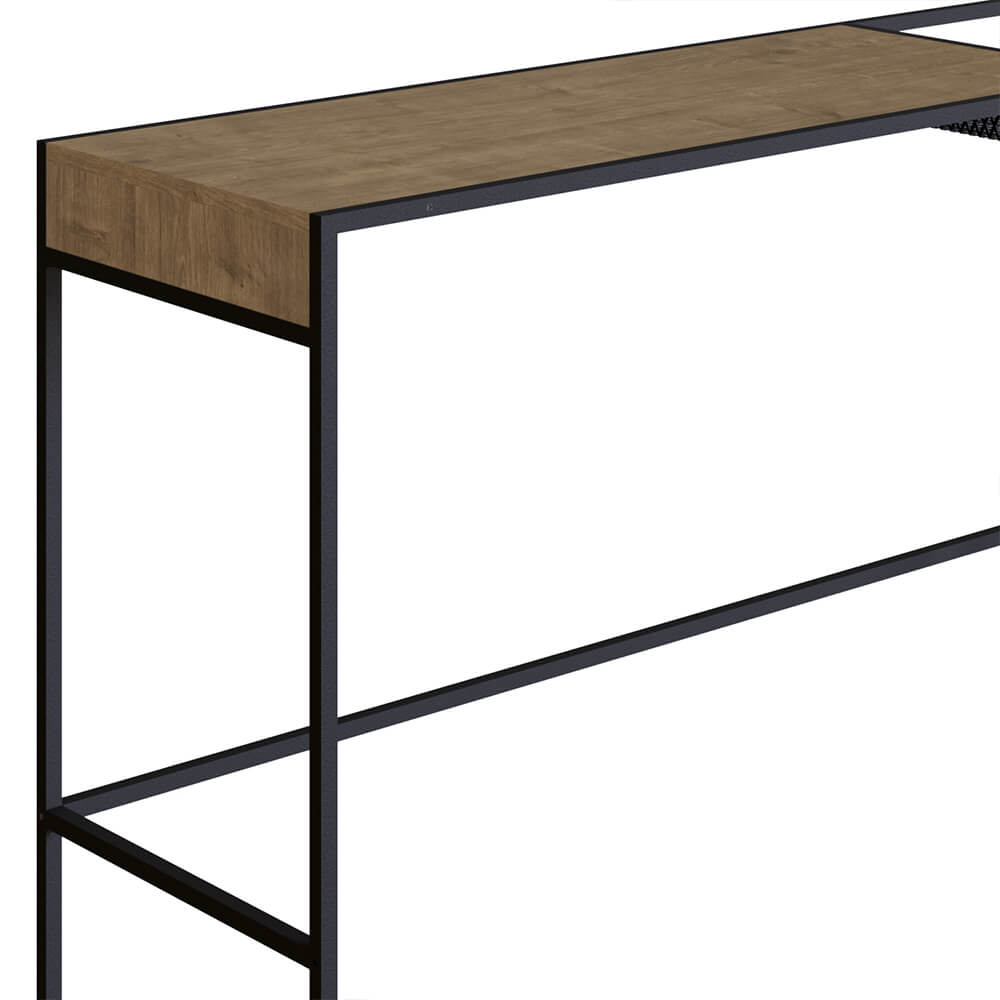 Aparador York Dinâmico 140cm Estrutura Preto Fosco - Vermont