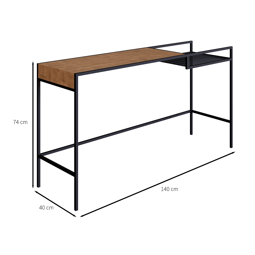 Aparador York Vermont e Preto 140 cm