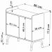 Armario 2 Portas 78x80 cm 27997 Hanover Branco Artesano