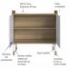 Armario 2 Portas 78x80 cm 27997 Hanover Branco Artesano