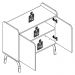 Armario 2 Portas 78x80 cm 27997 Hanover Branco Artesano