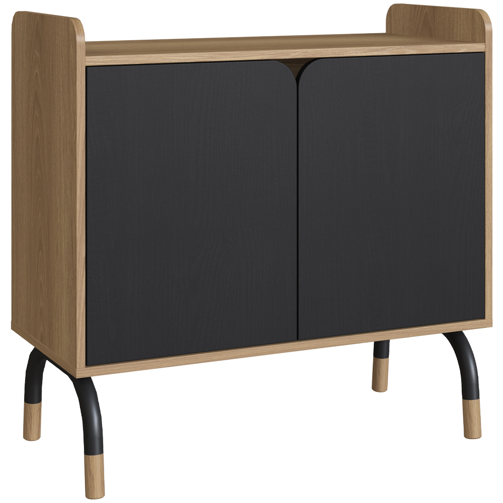 Armario 2 Portas 78x80 cm 27997 Hanover Nero Artesano