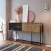 Balcão Buffet York 100cm Estrutura Preto Fosco - Vermont