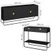 Balcao Buffet E Aparador 180 cm Organica Nero Preto Artesano