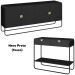 Balcao Buffet E Aparador 180 cm Organica Nero Preto Artesano