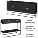 Balcao Buffet E Aparador 180 cm Organica Nero Preto Artesano