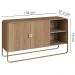 Balcao Buffet Organico 2 Portas 135 cm 28071 Hanover Dourado Artesano