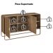 Balcao Buffet Organico 2 Portas 135 cm 28071 Hanover Dourado Artesano