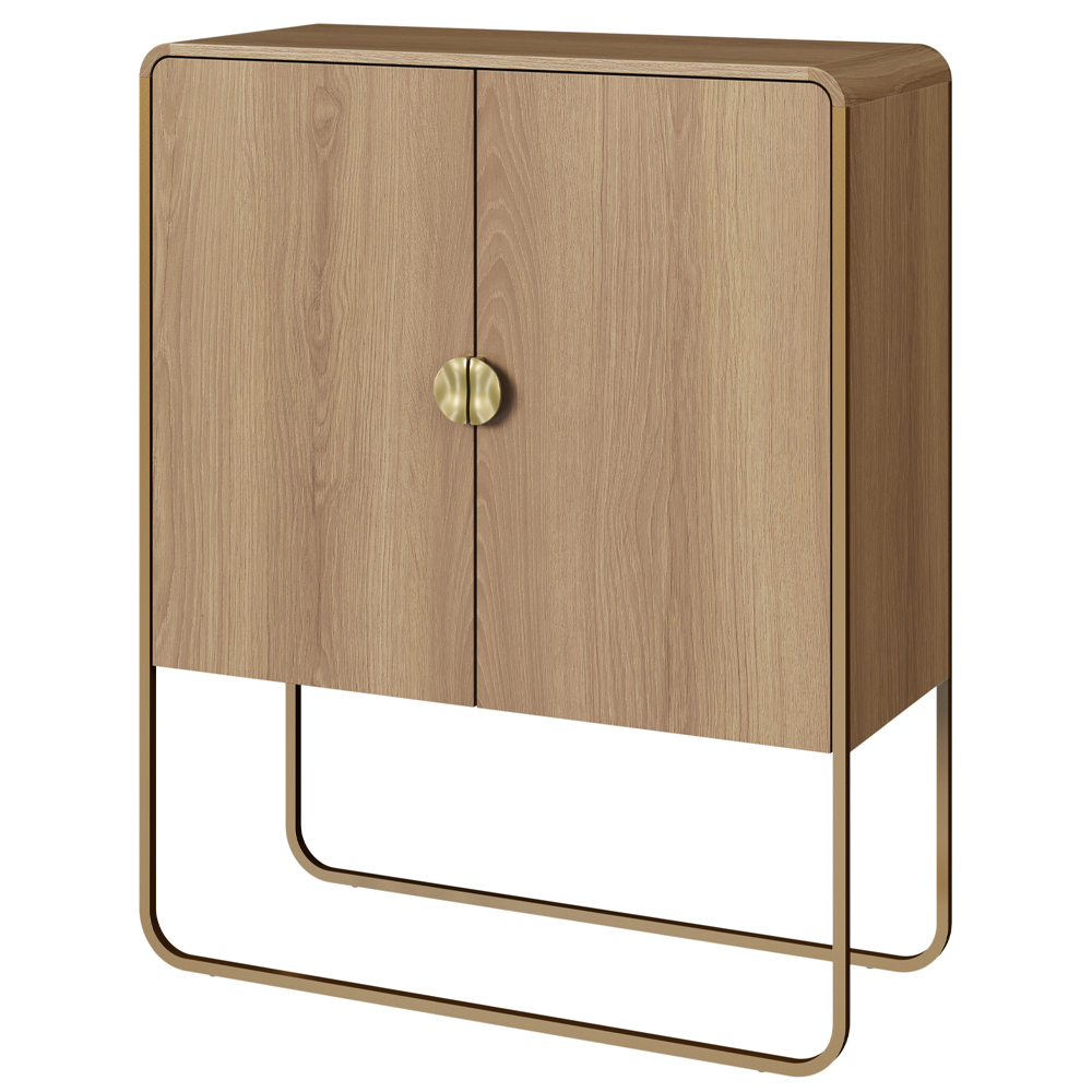 Balcao Buffet Organico 2 Portas 90 cm 28065 Hanover Dourado Artesano