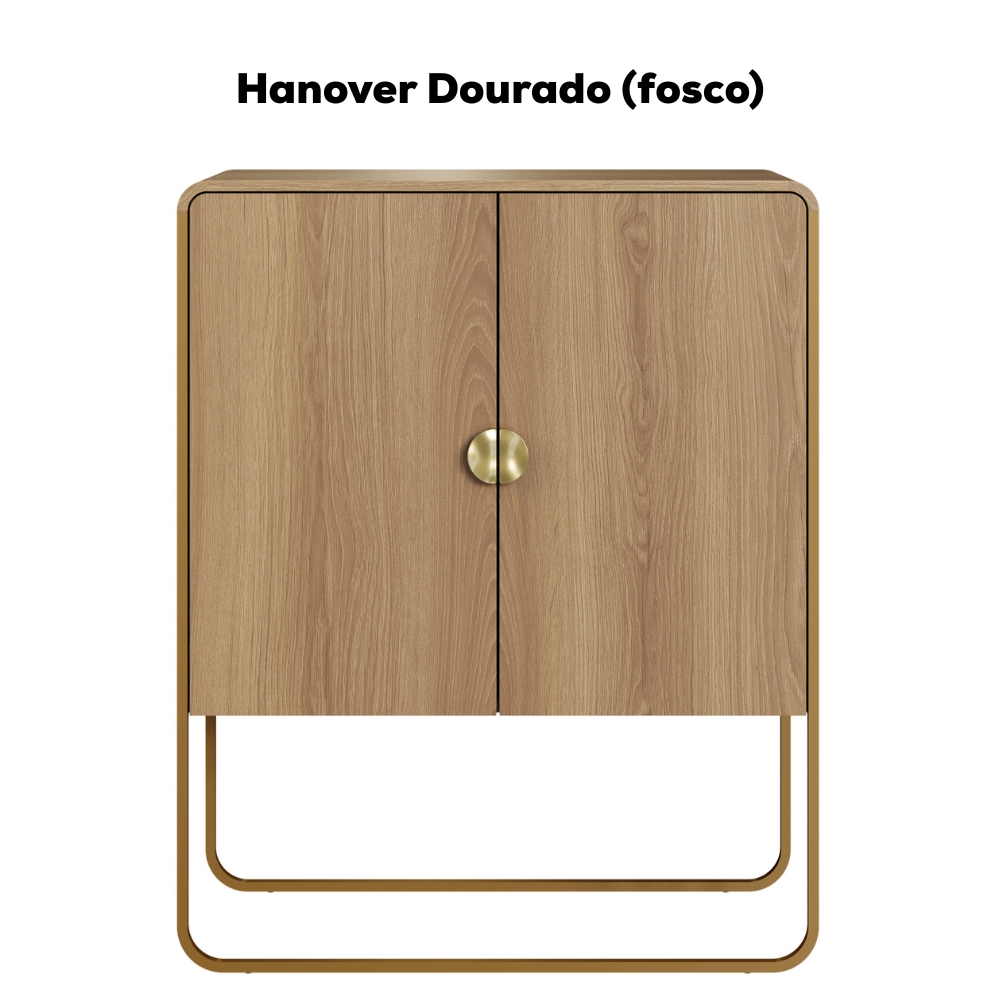 Balcao Buffet Organico 2 Portas 90 cm 28065 Hanover Dourado Artesano