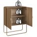 Balcao Buffet Organico 2 Portas 90 cm 28065 Hanover Dourado Artesano