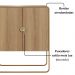 Balcao Buffet Organico 2 Portas 90 cm 28065 Hanover Dourado Artesano