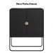 Balcao Buffet Organico 2 Portas 90 cm 28065 Nero Preto Artesano