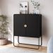 Balcao Buffet Organico 2 Portas 90 cm 28065 Nero Preto Artesano