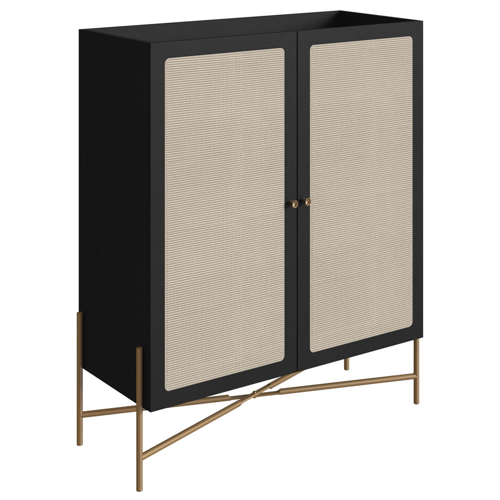 Balcao Cafe Bar 2 Portas 93 Cm Pes Metal 28929 Oslo Nero Artesano