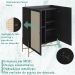 Balcao Cafe Bar 2 Portas 93 Cm Pes Metal 28929 Oslo Nero Artesano