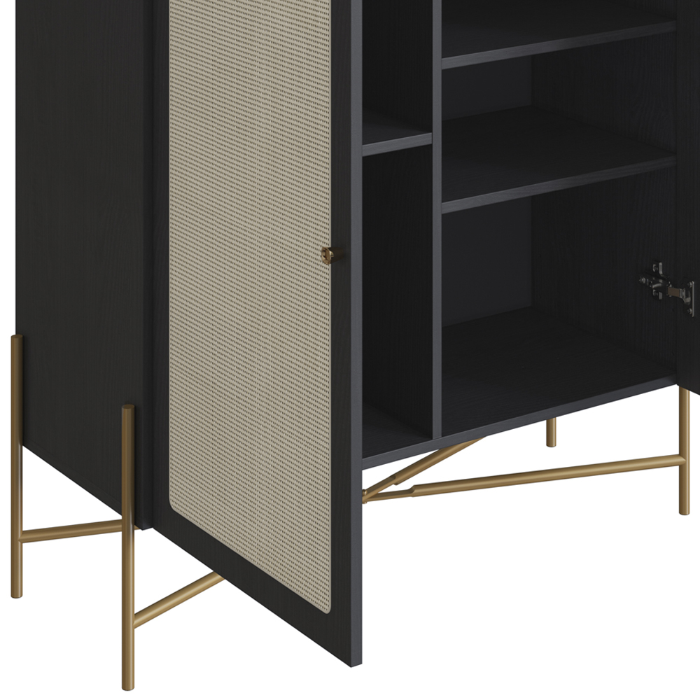Balcao Cafe Bar 2 Portas 93 Cm Pes Metal 28929 Oslo Nero Artesano