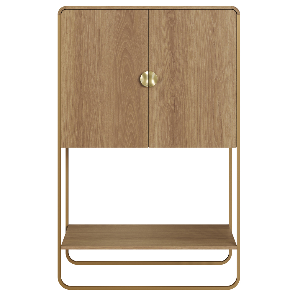 Balcao Cafe Bar Organico 2 Portas 90 cm 28069 Hanover Dourado Artesano