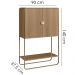 Balcao Cafe Bar Organico 2 Portas 90 cm 28069 Hanover Dourado Artesano
