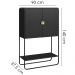 Balcao Cafe Bar Organico 2 Portas 90 cm 28069 Nero Preto Artesano