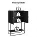 Balcao Cafe Bar Organico 2 Portas 90 cm 28069 Nero Preto Artesano