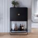 Balcao Cafe Bar Organico 2 Portas 90 cm 28069 Nero Preto Artesano