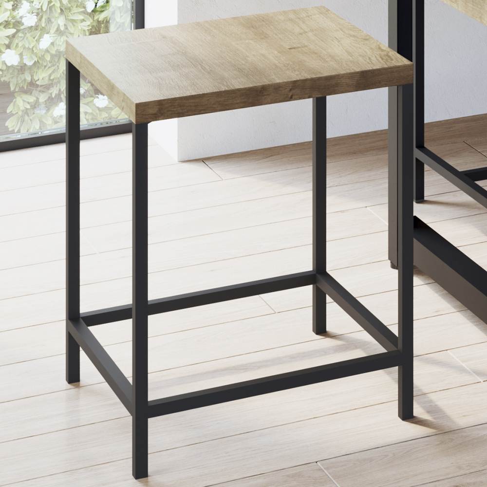 Banqueta Baixa Est Aço Steel Quadra 27823 Vermont Artesano