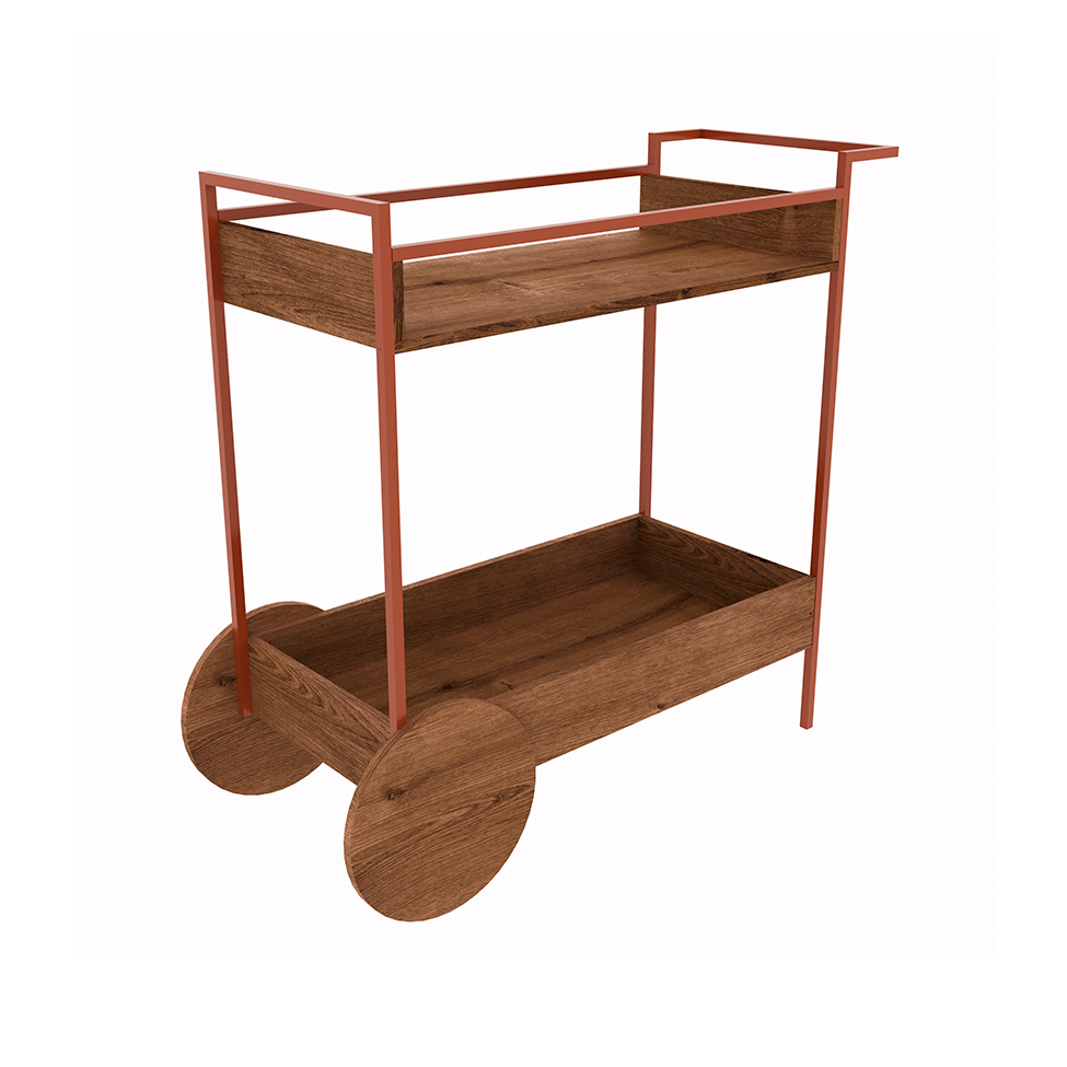 Bar Steel Carvalho e Cobre