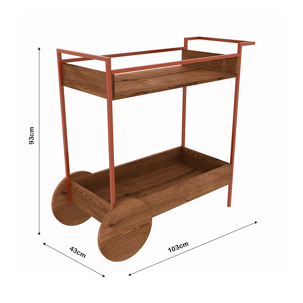 Bar Steel Carvalho e Cobre
