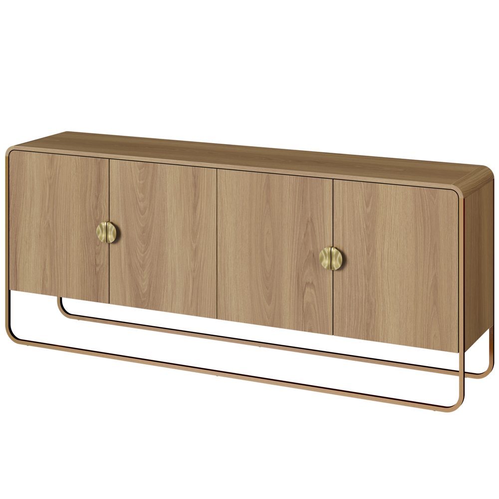Buffet Aparador Organico 4 Portas 180 cm 28075 Hanover Dourado Artesano