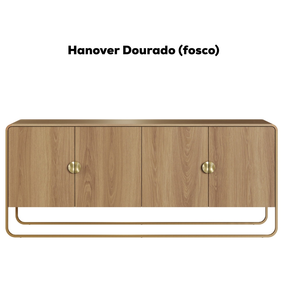 Buffet Aparador Organico 4 Portas 180 cm 28075 Hanover Dourado Artesano