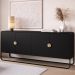 Buffet Aparador Organico 4 Portas 180 cm 28075 Nero Preto Artesano