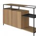 Buffet Bar Dinâmico York 135cm Estrutura Preto Fosco - Hanover