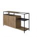 Buffet Bar Dinâmico York 135cm Estrutura Preto Fosco - Vermont