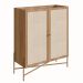 Buffet Bar Oslo 2 PT Hanover e Dourado 110 cm