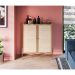 Buffet Bar Oslo 2 PT Hanover e Dourado 110 cm