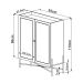 Buffet Bar Oslo 2 PT Hanover e Dourado 110 cm