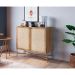 Buffet Bar Oslo 2 PT Hanover e Dourado 81 cm