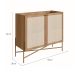 Buffet Bar Oslo 2 PT Hanover e Dourado 81 cm